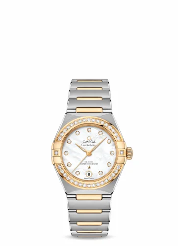 Omega Constellation Manhattan 29 Co-Axial Master Chronometer Stainless Steel / Yellow Gold / MOP / Diamond 131.25.29.20.55.002 (13125292055002)